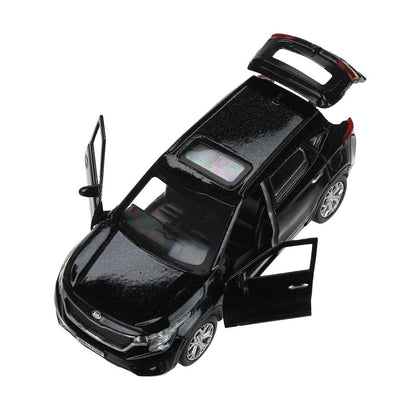 SELTOS-12-BK Машина металл KIA seltos длина 12 см, двери, багаж., инерц, черный, кор. Технопарк в ко