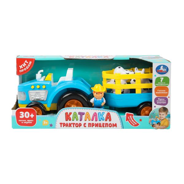 Умка. Каталка "Трактор с прицепом" 30+ песен, стихов и звуков в кор. арт.B2329541-R1