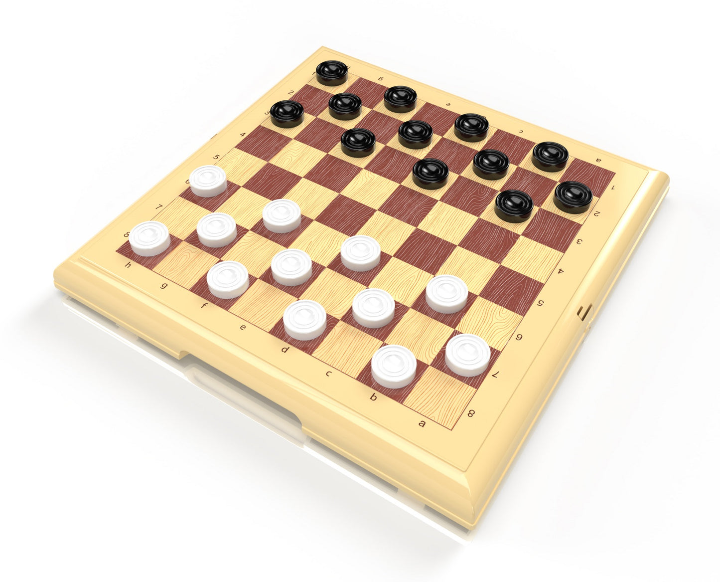 Игра настольная "Шашки-Шахматы" в пласт.коробке (мал, беж)