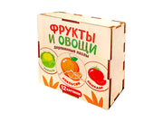 Пазл деревянный "Овощи, фрукты" (12 картинок)