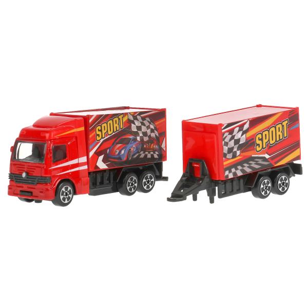 1615079-R314528 Машина металл ФУРА С ПРИЦЕПОМ 20 см, кор. Технопарк в кор.2*84шт