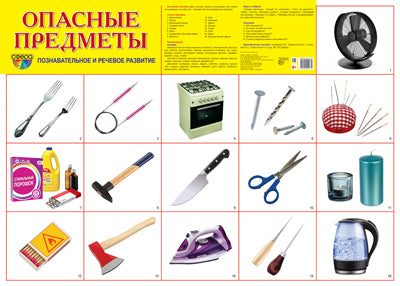 Демонстрационный плакат СУПЕР А2 Опасные предметы