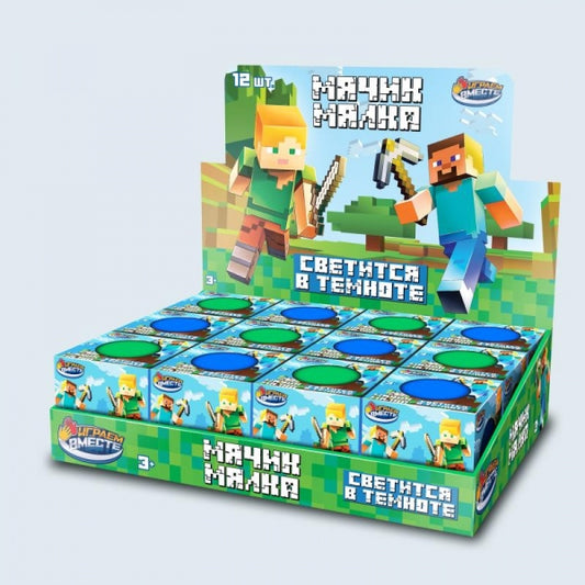 Игрушка мялка неоновая, мяч 6см, цвета в асс., дисплей Супер Жим уп-12шт в кор.8уп