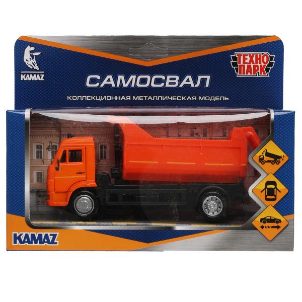 Машина металл KAMAZ САМОСВАЛ длина 14 см, двери, подвиж дет, инерц, кор. Технопарк в кор.2*30шт