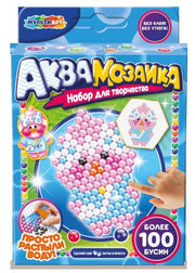 Набор д/детского тв-ва аквамозаика 100 бусин МУЛЬТИ АРТ в кор.48шт