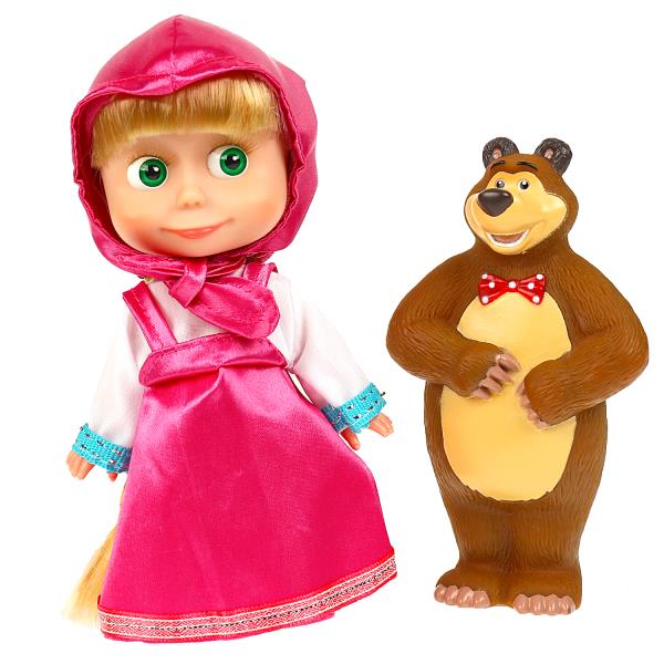 Кукла Маша И МЕДВЕДЬ маша 15см, озвуч., мишка, кор КАРАПУЗ в кор.30шт