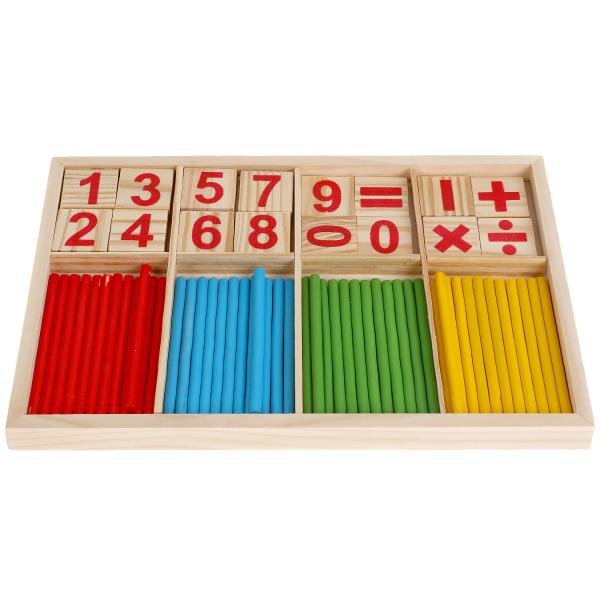 Игрушка деревянная Ми-ми-мишки счетный набор Буратино в кор.120шт