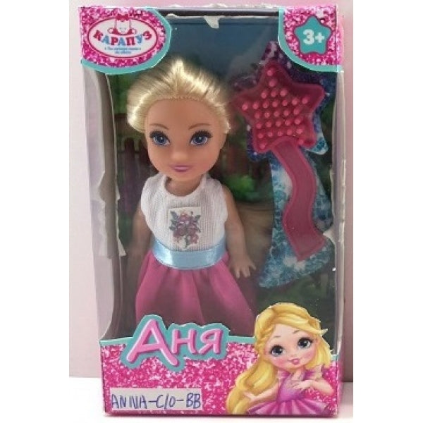 Кукла Анечка 12см, акс., кор КАРАПУЗ в кор.120шт