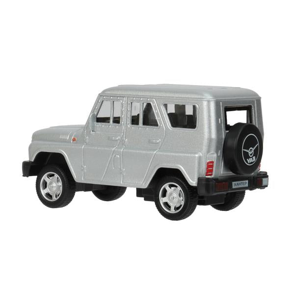 Машина металл UAZ ХАНТЕР длина 10,5 см, инерция, серебристый, кор. Технопарк в кор.2*36шт