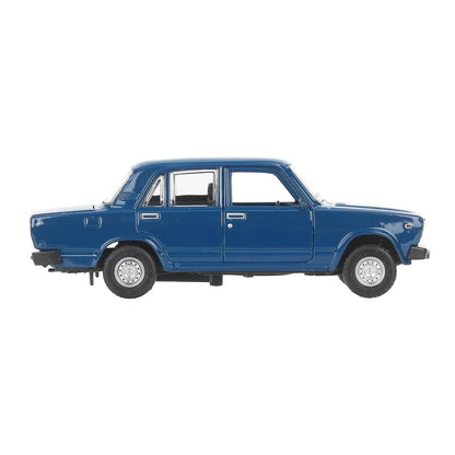 Машина металл LADA ваз-2105 1997 12cm,двери,багаж,инерц.темно-синий,кор. Технопарк в кор.2*36шт