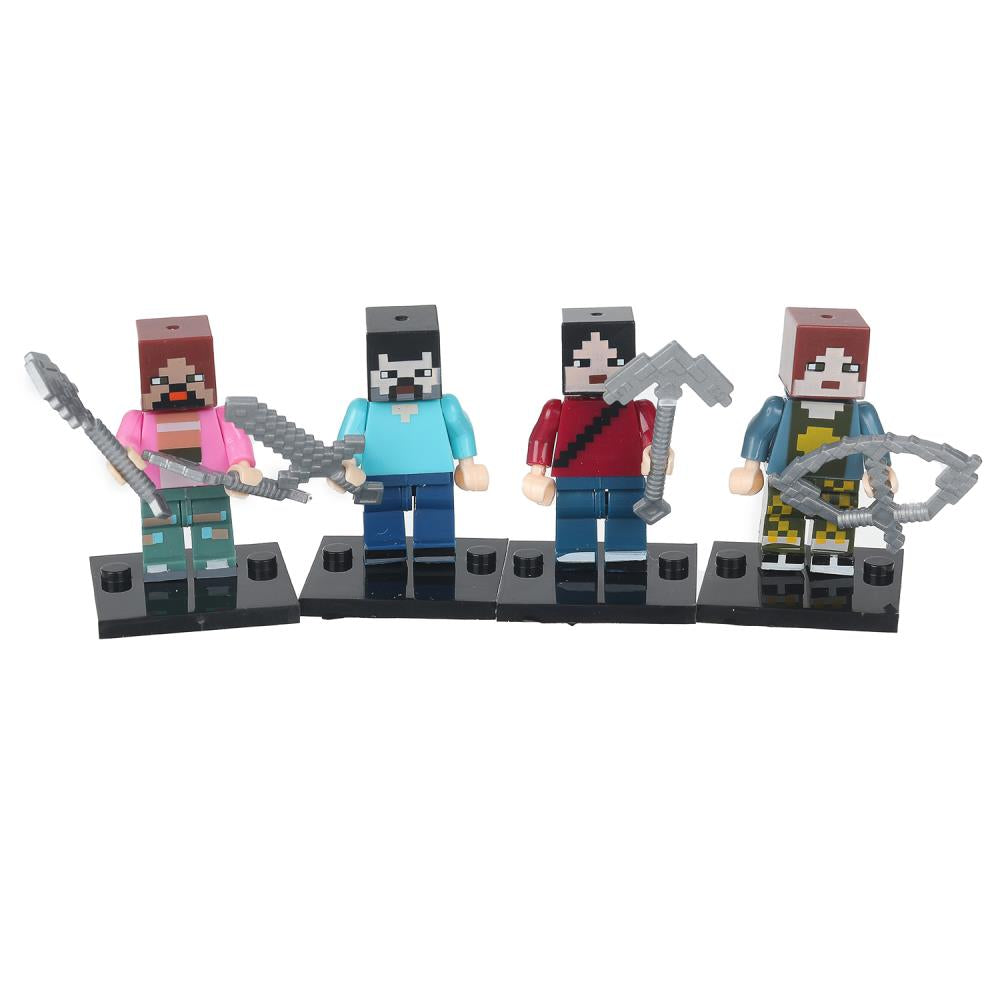 Конструктор фигурки minecraft movie -4 шт. Город мастеров в кор.2*120шт
