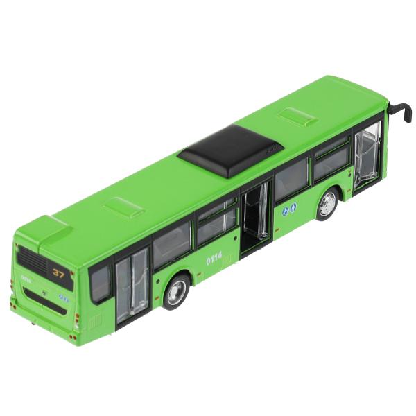 LIAZ5292-18-GN 326458 Модель металл АВТОБУС ЛИАЗ-5292 длина 18 см, двери, инерц, зеленый, кор. Техно