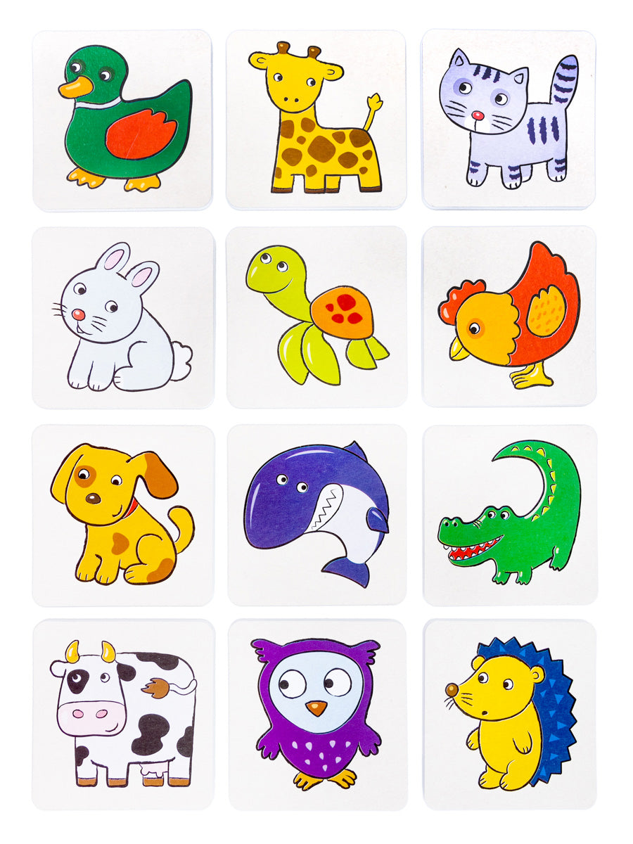 Лото для малышей Зверята (4 карточки, 24 фишки) Baby Toys