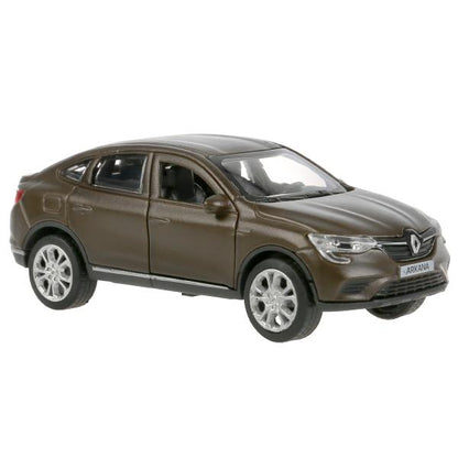 Машина металл свет-звук RENAULT ARKANA матовый бежевый 12 см, двери, кор. Технопарк в кор.2*36шт