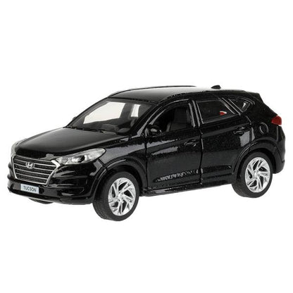 TUCSON-12-BK 325387 Машина металл HYUNDAI TUCSON длина 12 см, двери, багаж., инер, черный, кор. Техн