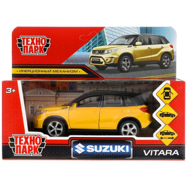 Машина металл "suzuki vitara s 2015" дл 12 см, откр дв, багаж, ин, золот с черным в кор. Технопарк