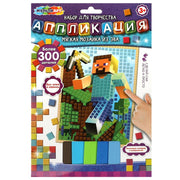Аппликация мягкая мозаика из эва квадратные герои МУЛЬТИ АРТ в кор.100шт