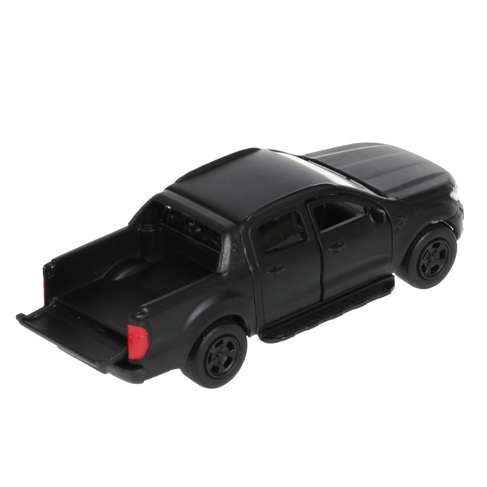 Машина металл FORD ranger ПИКАП, 12 см, .дв., баг., инерц., черый мат., кор. Технопарк в кор.2*24шт