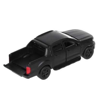 Машина металл FORD ranger ПИКАП, 12 см, .дв., баг., инерц., черый мат., кор. Технопарк в кор.2*24шт