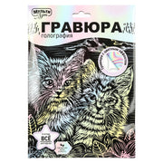 Гравюра пастель 18х24 котята МУЛЬТИ АРТ в кор.120шт