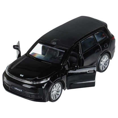 Машина металл li auto l9 10,5 cm, двери, инерц, черный, Технопарк