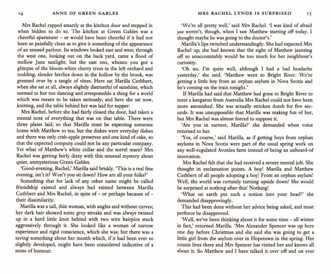 Anne of Green Gables and Anne of Avonlea