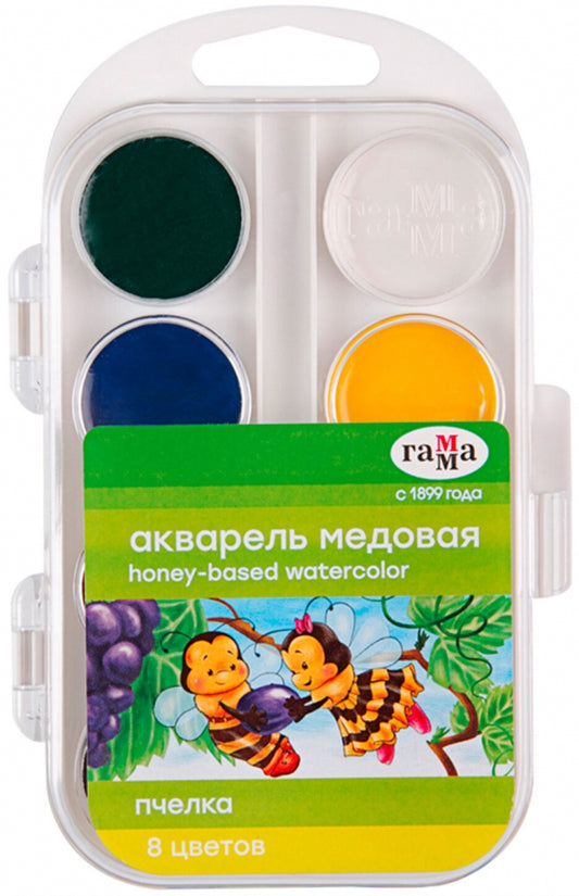 Краски акв. 8цв Пчелка 212068