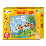 Музыкальный пазл Три Кота 12 песен,фраз.кор.бат. Умка в кор.48шт