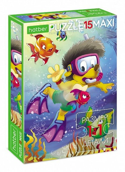 Hatber Puzzle-15 MAXI Подводн.приключ,15ПЗ4_22413