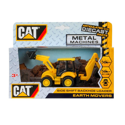 Машина металл caterpillar экскаватор-погрузчик, 15 см, дверь, инерция Технопарк в кор.2*24шт