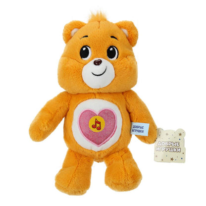 Игрушка мягкая мишка оранжевый 20см, озвуч. Добрые игрушки в кор.24шт