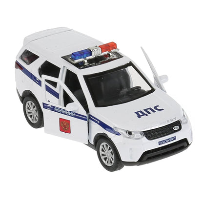 Машина металл land rover discovery полиция 12см,откр. двери,инерц,белый в кор Технопарк в кор.2*36шт