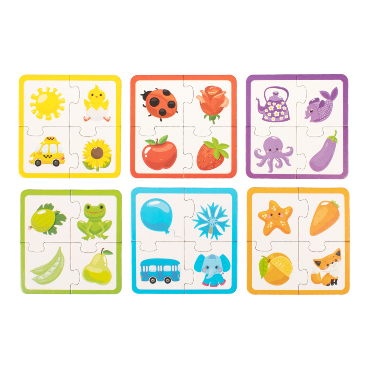Пазлы "Собирай цвета" 24 эл Baby Toys (макси)