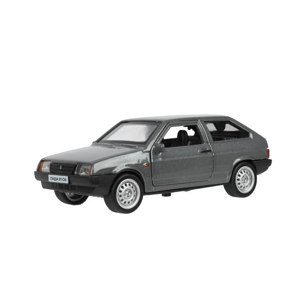 Машина металл LADA-2108 "СПУТНИК" длина 12 см, двери, багаж, серый, в кор. Технопарк в кор.2*36шт