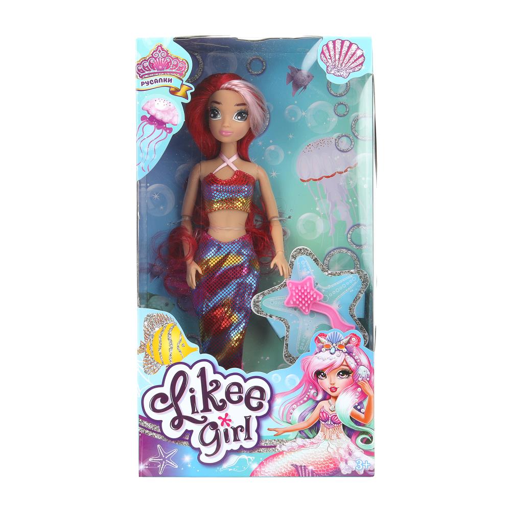 Кукла 30 см, руки и ноги сгиб, расческа LIKEE GIRL в кор.24шт