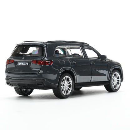 Машина металл MERCEDES-BENZ gls class amg 12см, дв,баг,ин,серый, кор. Технопарк в кор.2*36шт