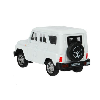 Машина металл UAZ ХАНТЕР длина 10,5 см, инерция, белый, кор. Технопарк в кор.2*36шт
