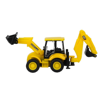 Машина металл caterpillar экскаватор-погрузчик, 15 см, дверь, инерция Технопарк в кор.2*24шт