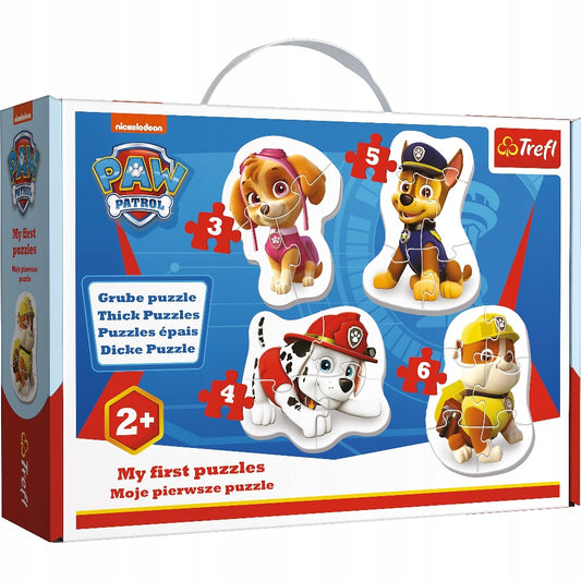 Trefl. Пазл 4 в 1 для малышей арт.36087 "Paw Patrol" (Шенячий патруль. Скай,Маршал,Чейз и Рубл)