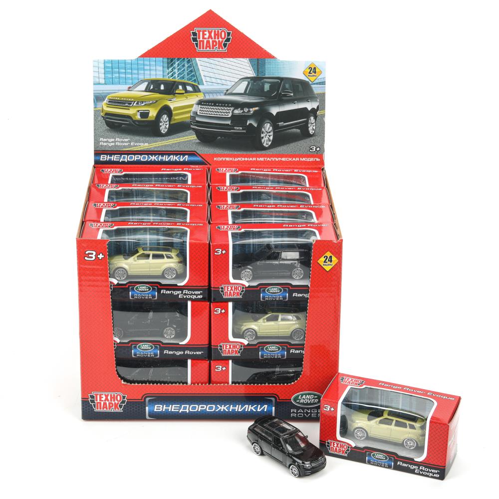 Машина металл range rover, RANGE ROVER EVOQUE 7 см,микс,дисп. Технопарк уп-24шт в кор.8уп