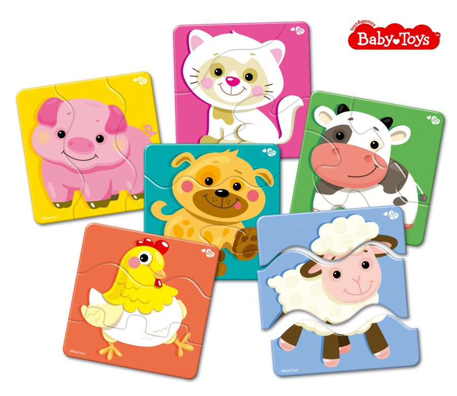 Maxi пазл. Baby toys. ЗИГЗАГ 18 элементов. Домашние животные