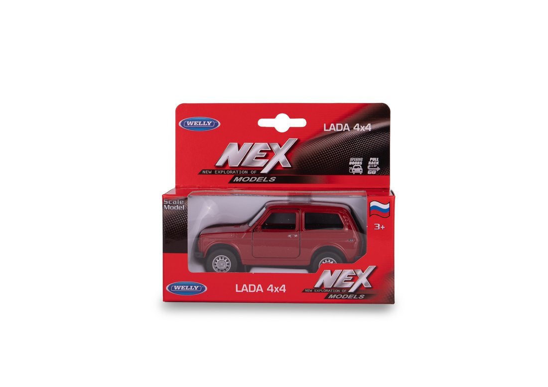 Welly. Машинка 1:38 "LADA Niva" пруж. мех., красный арт.арт.42386W-R
