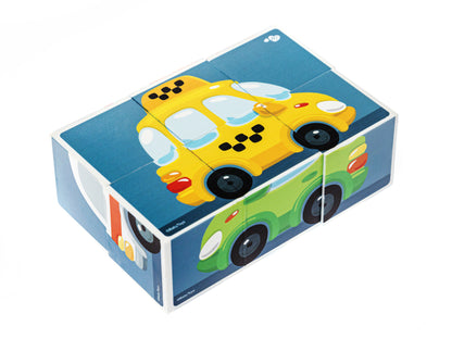 Кубики "Городской транспорт" (без обклейки) 6 шт Baby Toys