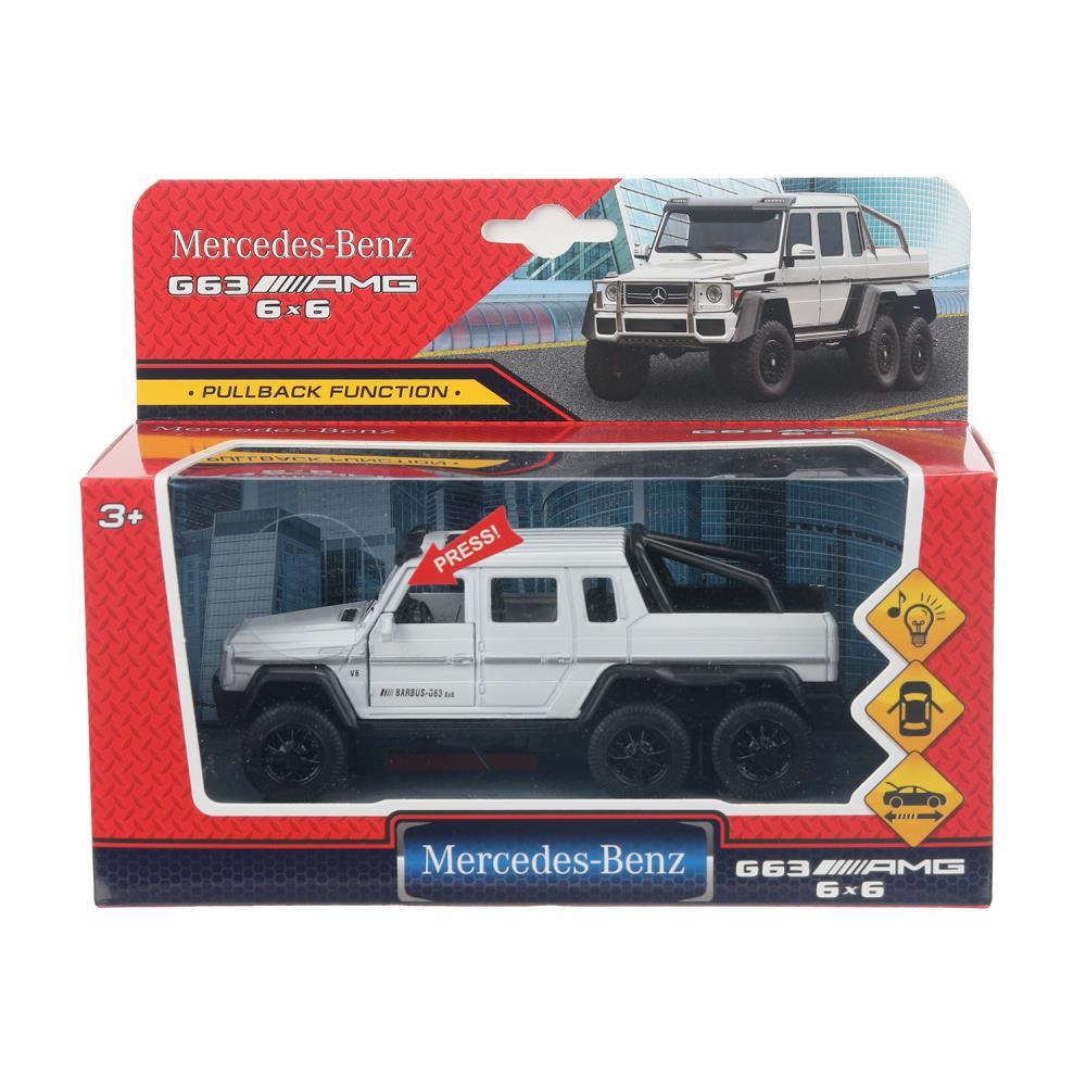 1:32 модель металл свет-звук MERCEDES-BENZ g63 amg6х6 дв, инер., багаж. 14см Технопарк в кор.2*48шт