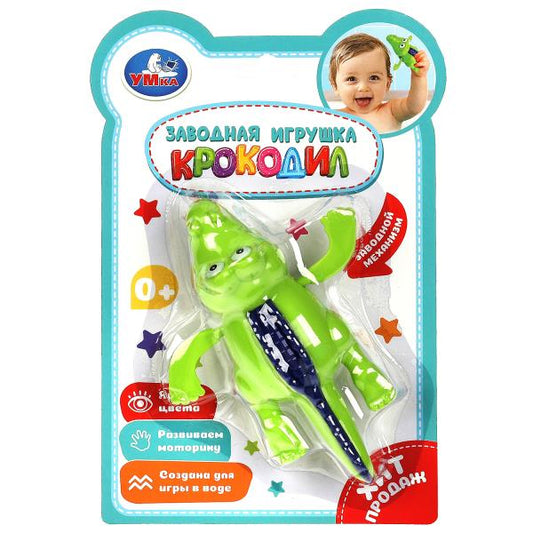Заводная игрушка "крокодил" на блист. Умка в кор.3*96шт