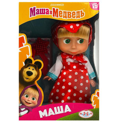 Кукла Маша И МЕДВЕДЬ маша 15 см, без звука, акс, кор КАРАПУЗ в кор.30шт