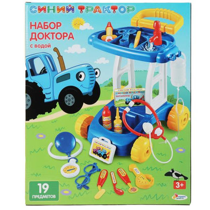 Набор доктора Синий ТРАКТОР вода, кор.30*36,5*14см ИГРАЕМ ВМЕСТЕ в кор.24шт