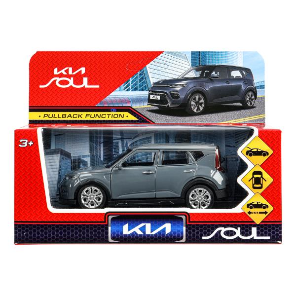 Технопарк. Модель "Kia Soul" 12 см, металл, двери, багаж., инерц, темно-серый, кор. арт.SOUL-12-DGR
