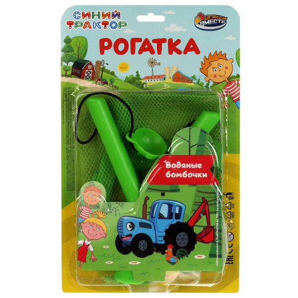 Рогатка с водными бомбочками СИНИЙ ТРАКТОР блист.19*31,5*3см ИГРАЕМ ВМЕСТЕ в кор.2*72шт