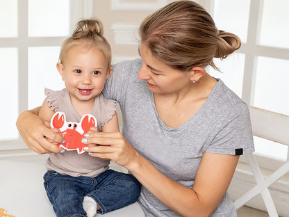 Пазлы контурные "Обитатели моря" Baby Toys (5 карт. 14 дет)